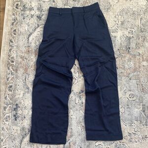 Club Monaco Navy Silk Trousers